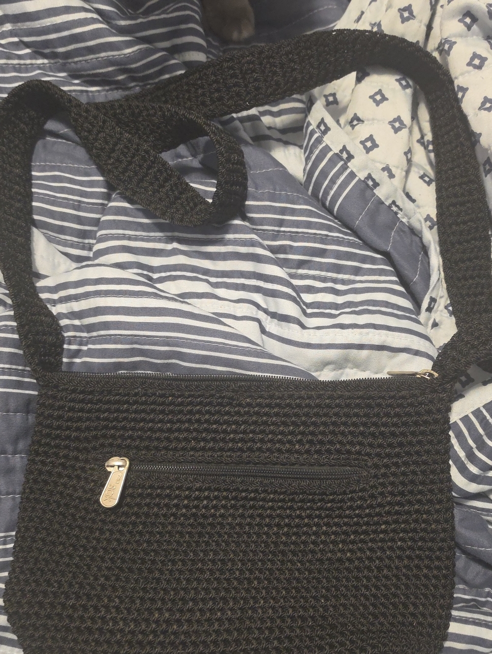 Classic Black Crochet Crossbody Bag - TheSak